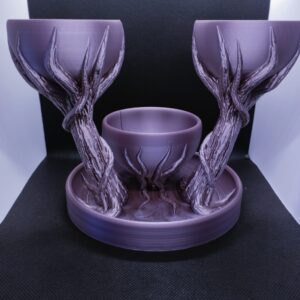 Conjunto de vaso triplo roxo